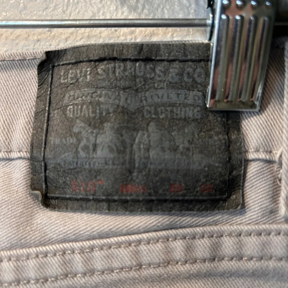 Levis 510 Skinny Fit Grey Jeans Mens‎ 28x28 Solid Casual Denim Pants